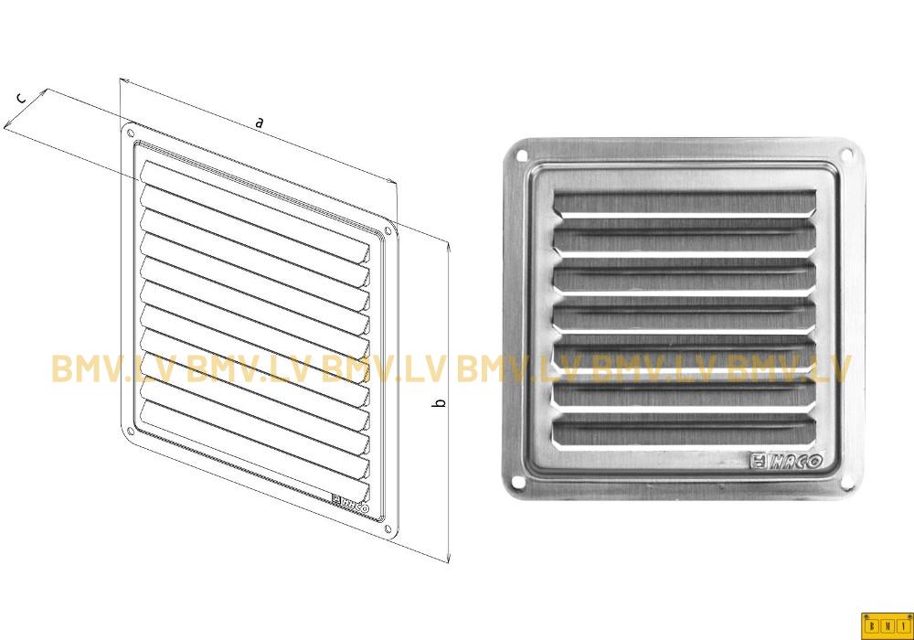 Ventilācijas reste NVM 100x100K