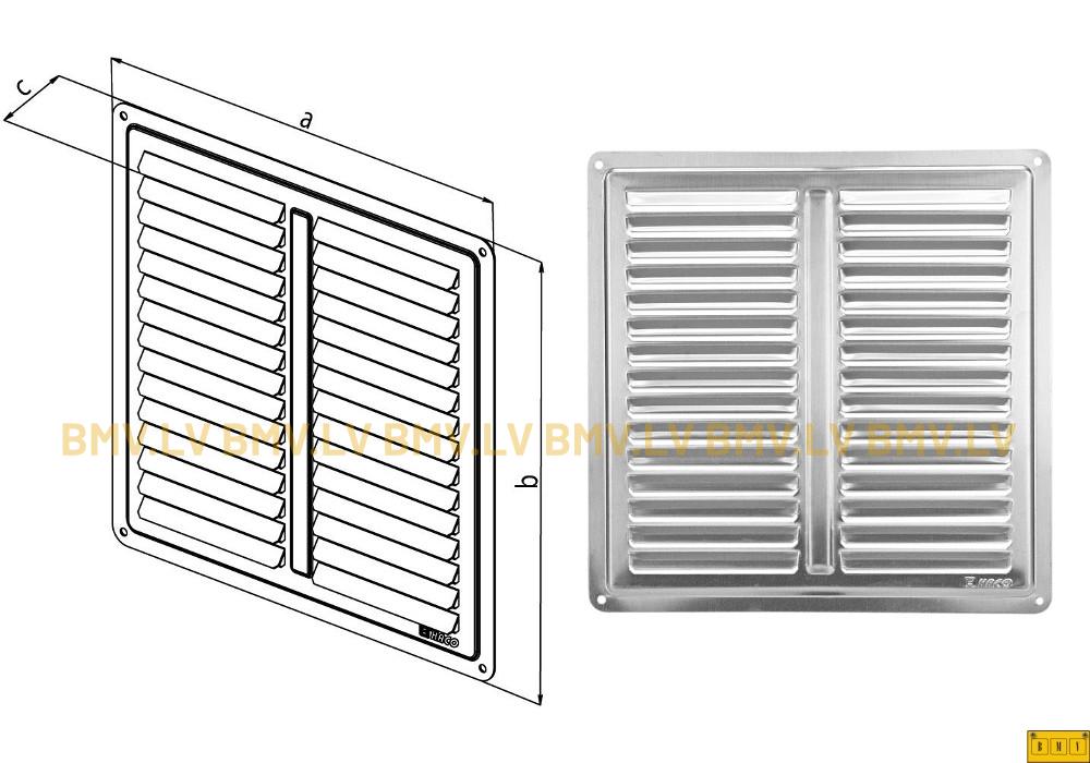 Ventilācijas reste NVM 200x200K