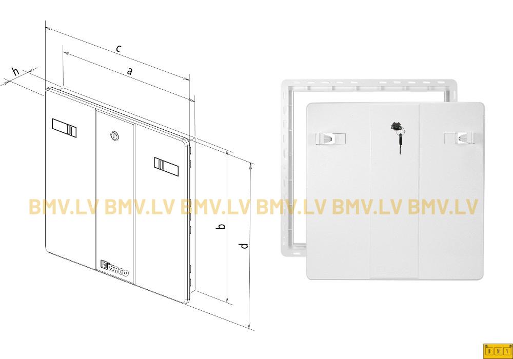  Revīzijas lūka plastmasas RD 600x600mm Z