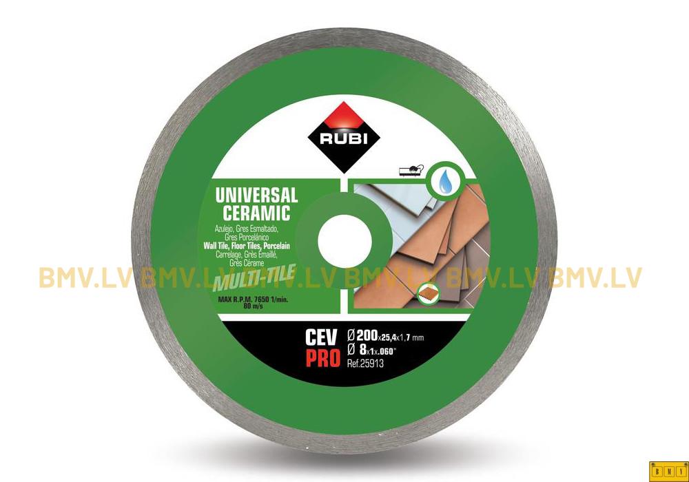Dimanta griezējripa Rubi Universal Ceramic Pro CEV 200x25.4mm 25913