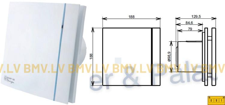 Ventilators S&P Silent 100 CHZ Design