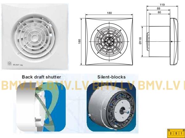 Ventilators S&P Silent 200 CRZ