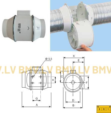 Ventilators S&P TD 350/125 T